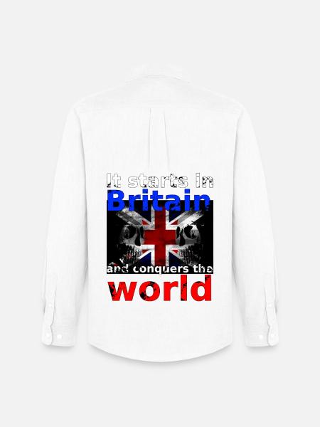 Britain - Men's Oxford Shirt by Stanley/Stella - white