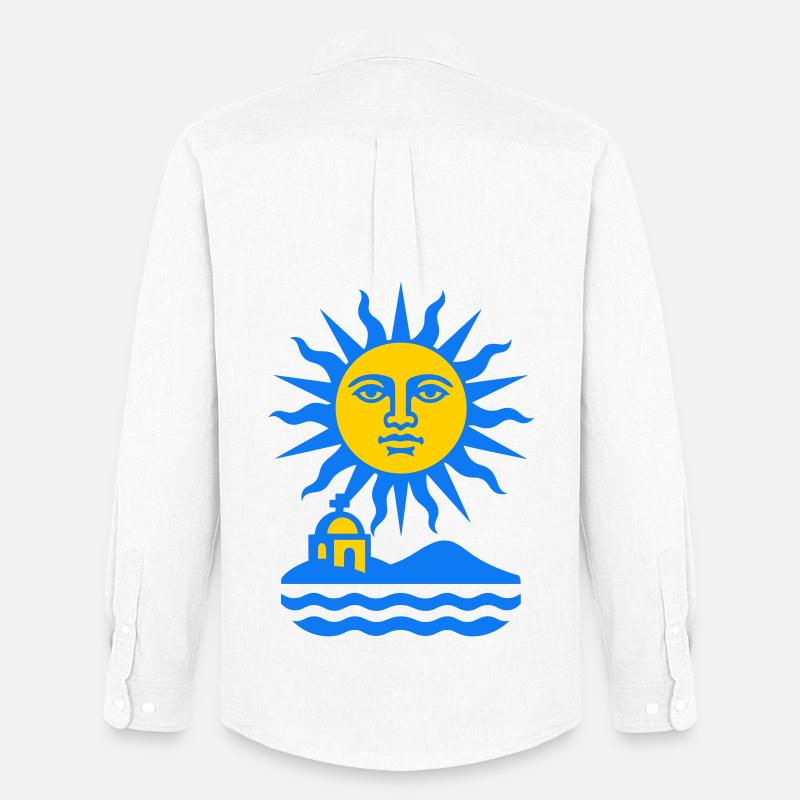 Greece Sun Art - Männer Oxford Hemd von Stanley/Stella - Weiß