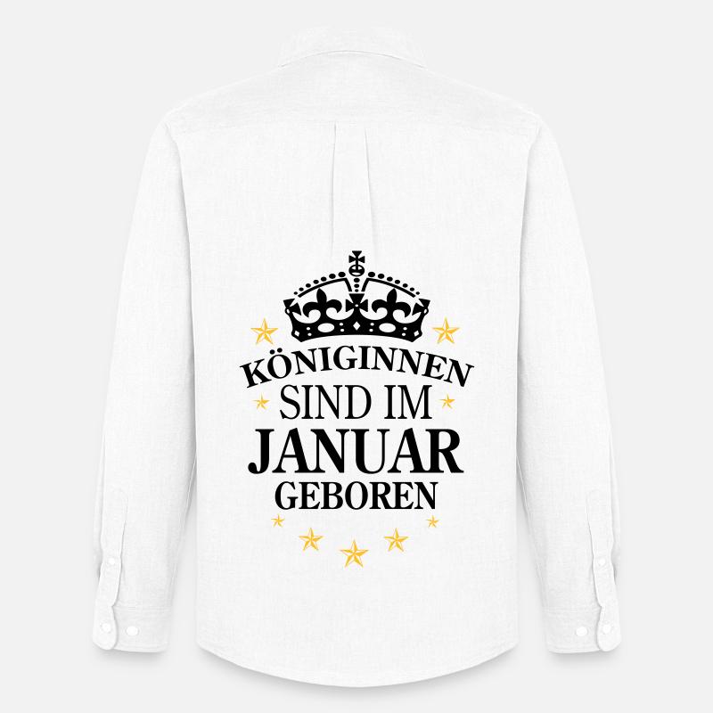 Königinnen Januar - Männer Oxford Hemd von Stanley/Stella - Weiß