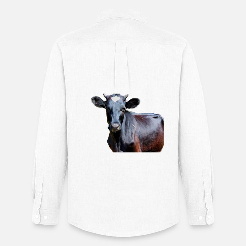 Vache - Männer Oxford Hemd von Stanley/Stella - Weiß