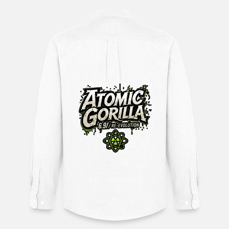 Atomic Gorilla Re-Evolution - Men's Oxford Shirt by Stanley/Stella - white