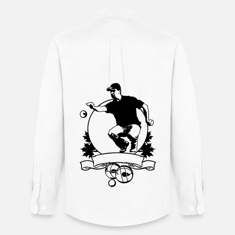 Petanque FLEX SHIELD - Männer Oxford Hemd von Stanley/Stella - Weiß