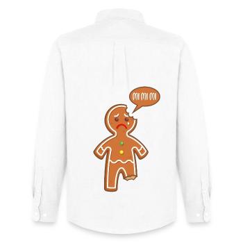 Lebkuchenmann Mimimi Mi Mi Mi Lustige Sprüche - Männer Oxford Hemd von Stanley/Stella - Weiß - Hinten - AI Model Male 185 dark (185cm)