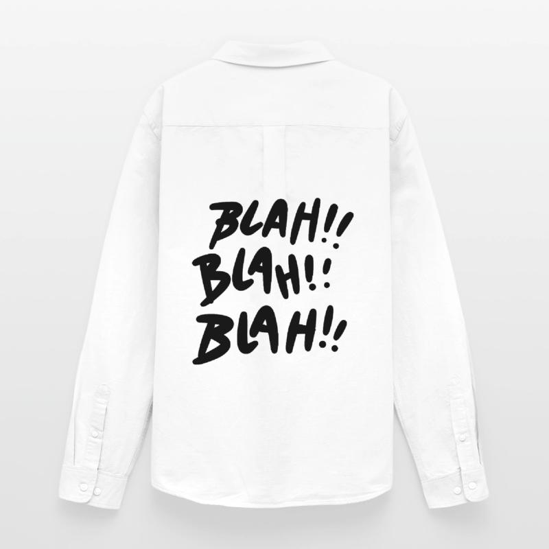 Bla Bla Bla Déclaration noire Chemise Oxford homme Stanley/Stella