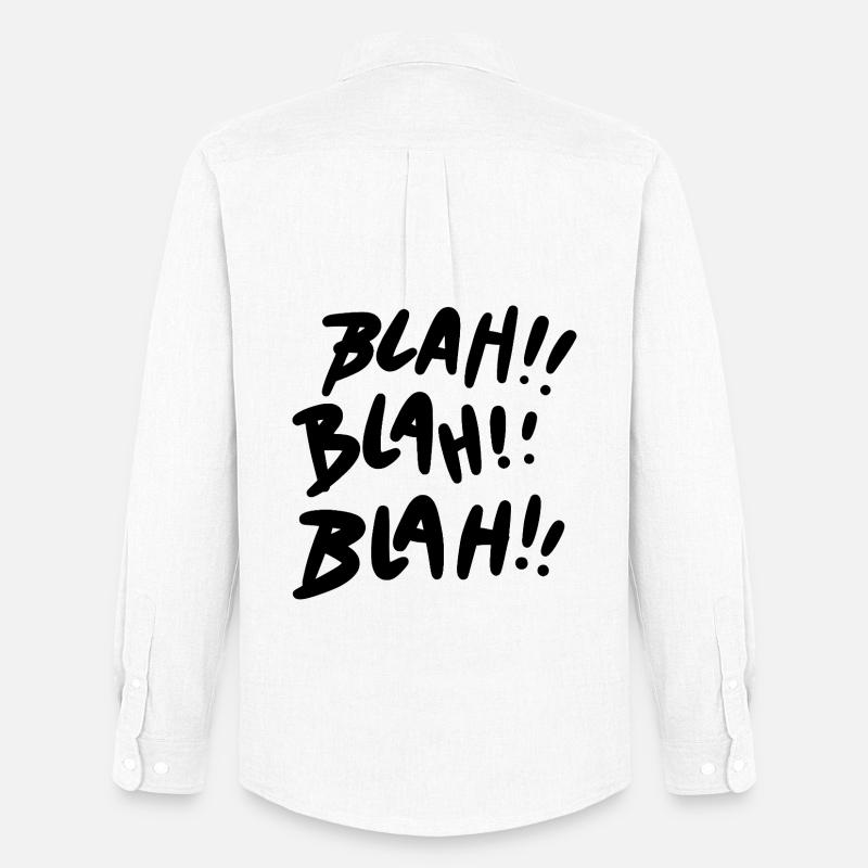 Blah Blah Blah Black Statement - Men's Oxford Shirt by Stanley/Stella - white