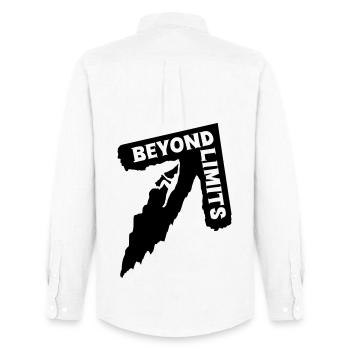 Beyond Limits - Climber [Black] - Men's Oxford Shirt by Stanley/Stella - white - Back - AI Model Male 185 dark (185cm)