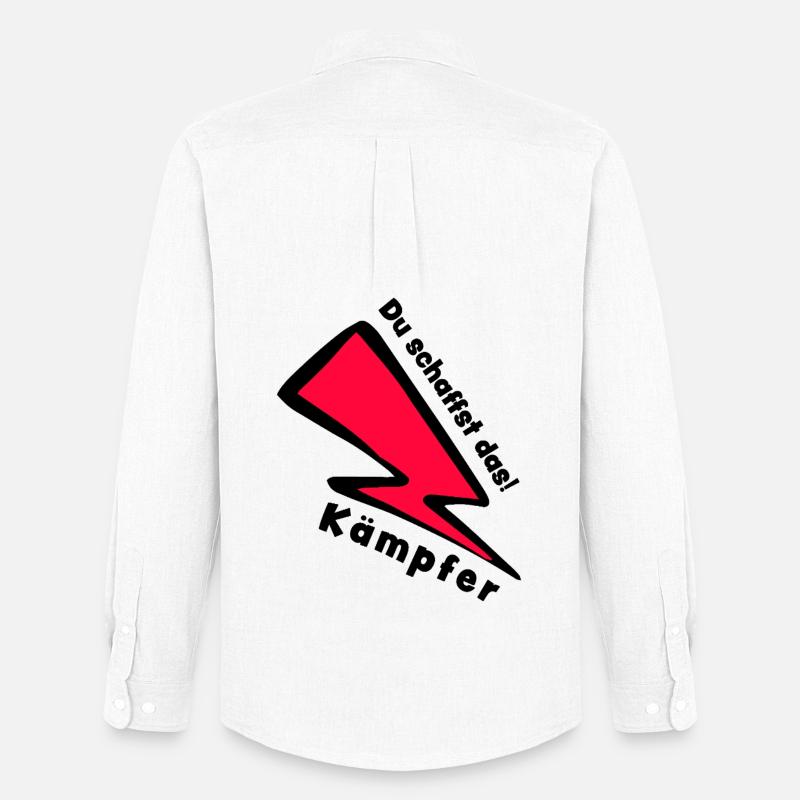 Kämpfer - Du schaffst das - Glücksbringer - Männer Oxford Hemd von Stanley/Stella - Weiß