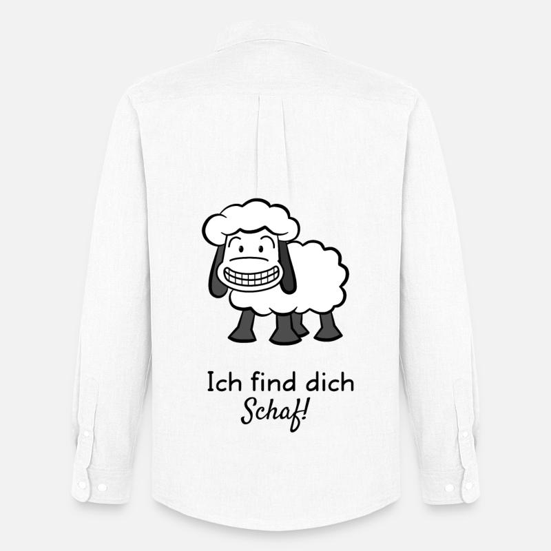 Ich find dich Schaf! - Männer Oxford Hemd von Stanley/Stella - Weiß