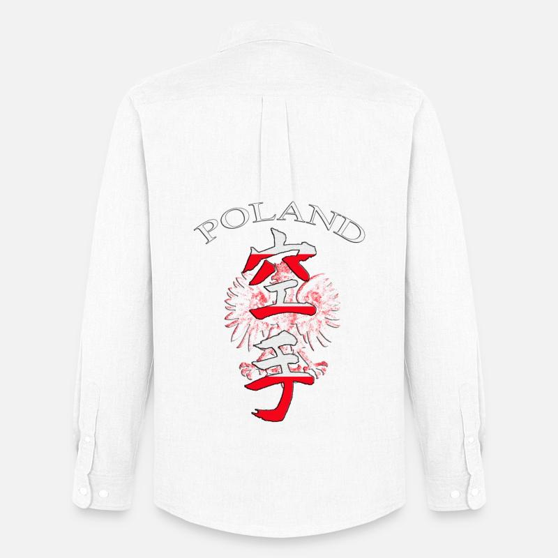 Poland Eagle Symbol Cultural Statement Design - Männer Oxford Hemd von Stanley/Stella - Weiß