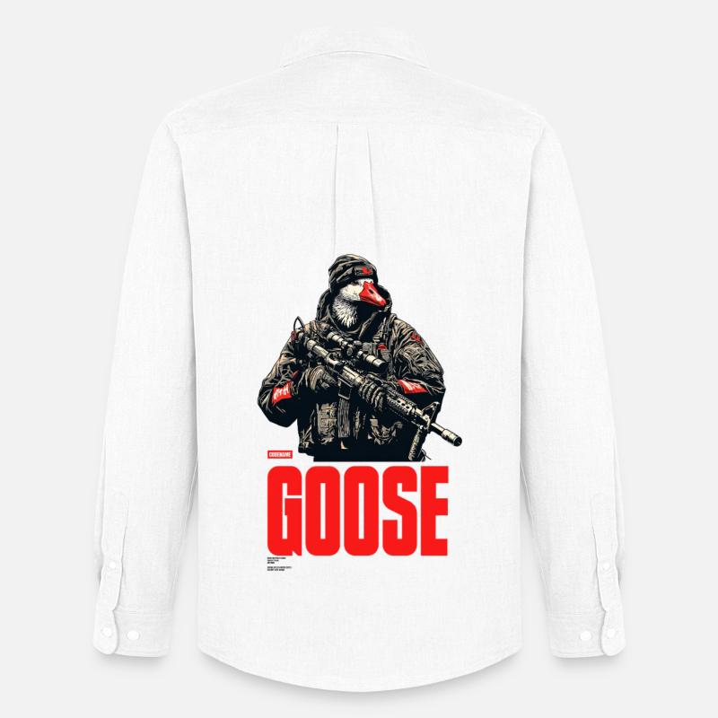 Codename Goose - Männer Oxford Hemd von Stanley/Stella - Weiß