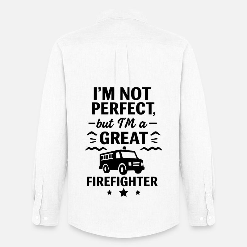 Super Feuerwehrmann Held - Männer Oxford Hemd von Stanley/Stella - Weiß
