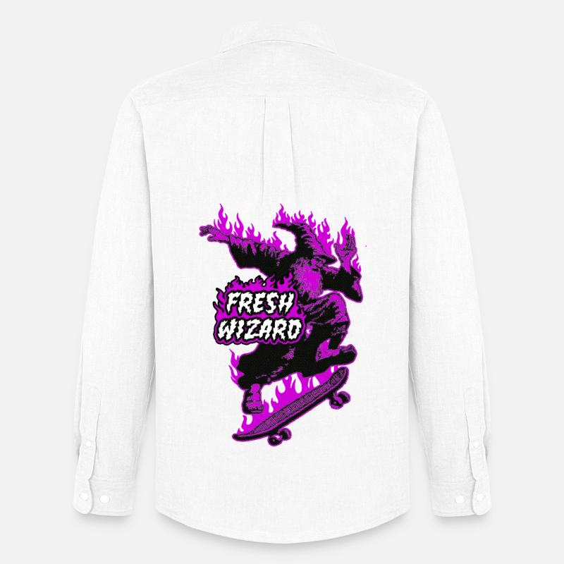 Fresh Wizard - Männer Oxford Hemd von Stanley/Stella - Weiß