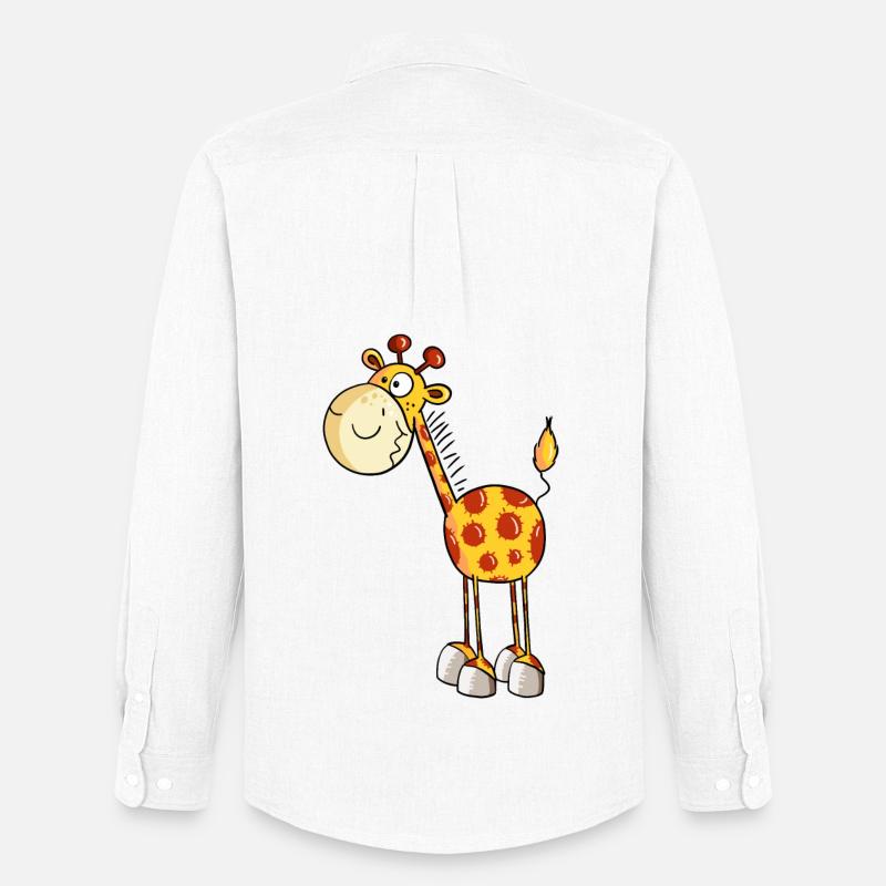Drollige Giraffe - Giraffen - Comic - Fun - Männer Oxford Hemd von Stanley/Stella - Weiß