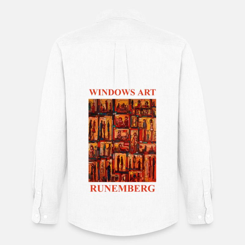 WINDOWS ART LOUIS RUNEMBERG ADAGP - Männer Oxford Hemd von Stanley/Stella - Weiß