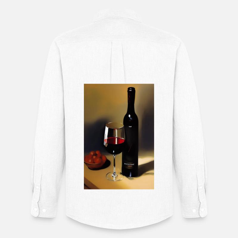 Wein Trinker - Männer Oxford Hemd von Stanley/Stella - Weiß