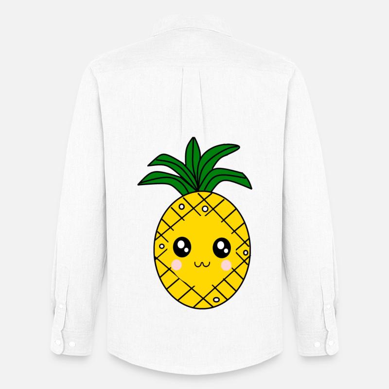 Fasching, Karneval, Kostüm, Ananas - Männer Oxford Hemd von Stanley/Stella - Weiß