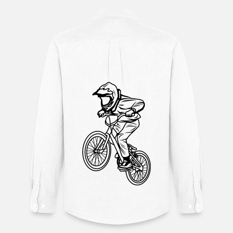 BMX Junge - Männer Oxford Hemd von Stanley/Stella - Weiß