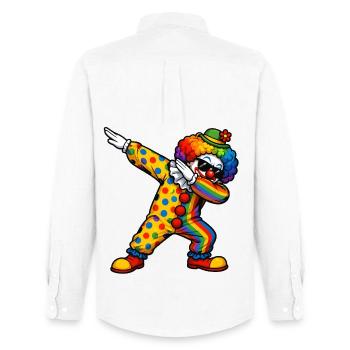 Dabbing Clown - Men's Oxford Shirt by Stanley/Stella - white - Back - AI Model Male 185 dark (185cm)