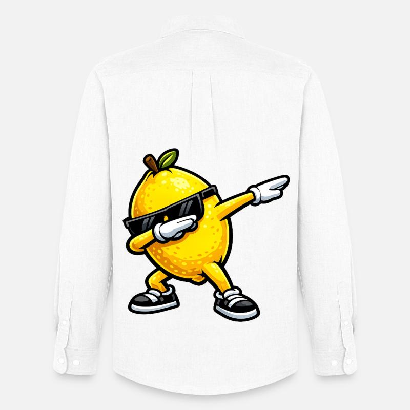 Dabbing Zitrone - Männer Oxford Hemd von Stanley/Stella - Weiß