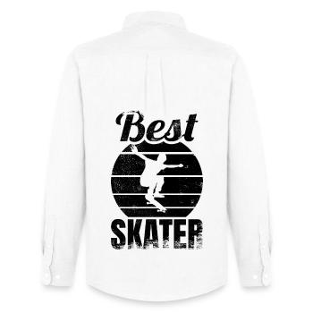 Best Skateboarder - Men's Oxford Shirt by Stanley/Stella - white - Back - AI Model Male 185 dark (185cm)