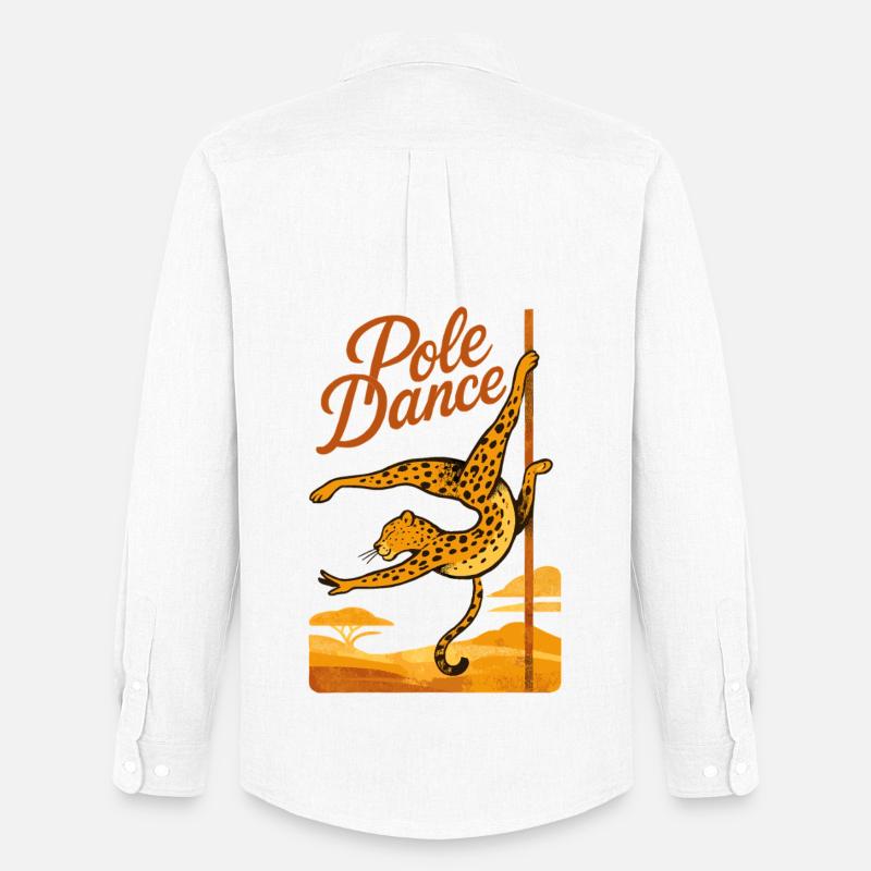 Pole Dance Leopardin Poledancerin Geschenk - Männer Oxford Hemd von Stanley/Stella - Weiß