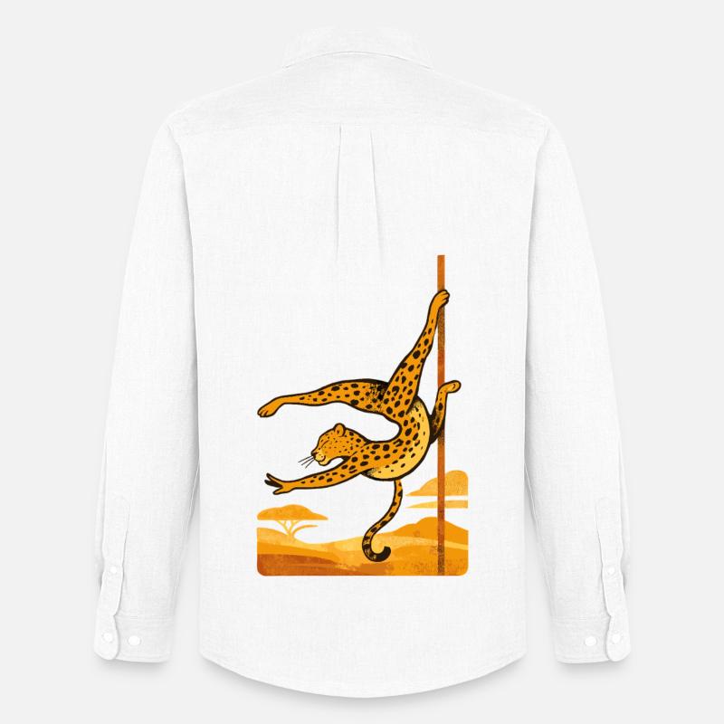 Pole Dance Leopardin Poledancerin Geschenk - Männer Oxford Hemd von Stanley/Stella - Weiß