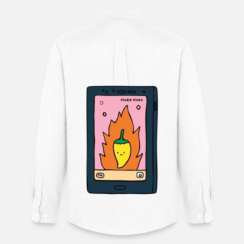 Spicy E-Reader “Kinks” Design | Funny BookT - Männer Oxford Hemd von Stanley/Stella - Weiß
