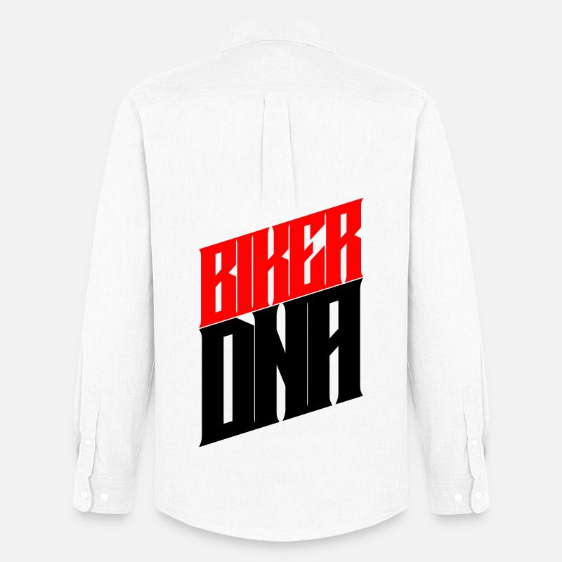 BIKER DNA - Männer Oxford Hemd von Stanley/Stella - Weiß