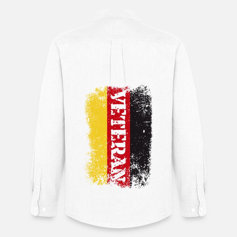 veteran - Männer Oxford Hemd von Stanley/Stella - Weiß