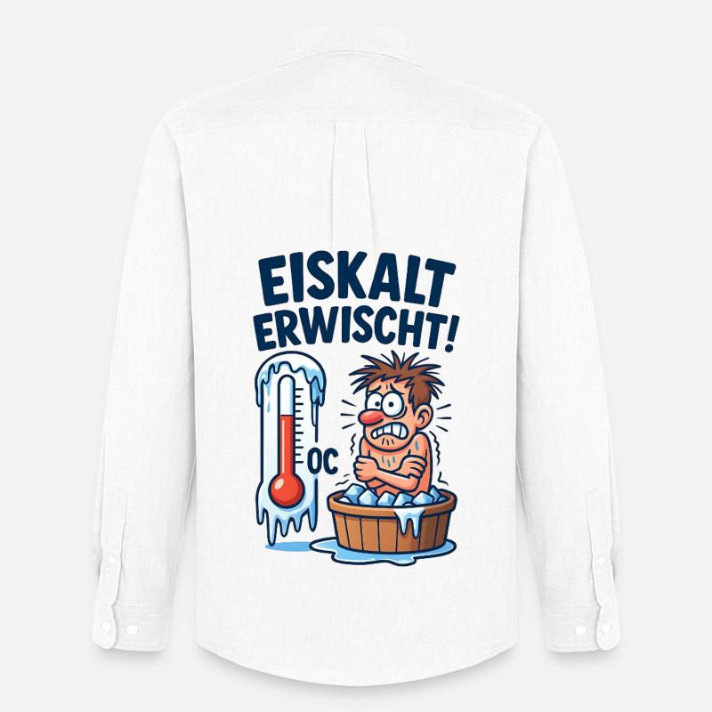 Eiskalt Erwischt Eisbaden  - Männer Oxford Hemd von Stanley/Stella - Weiß