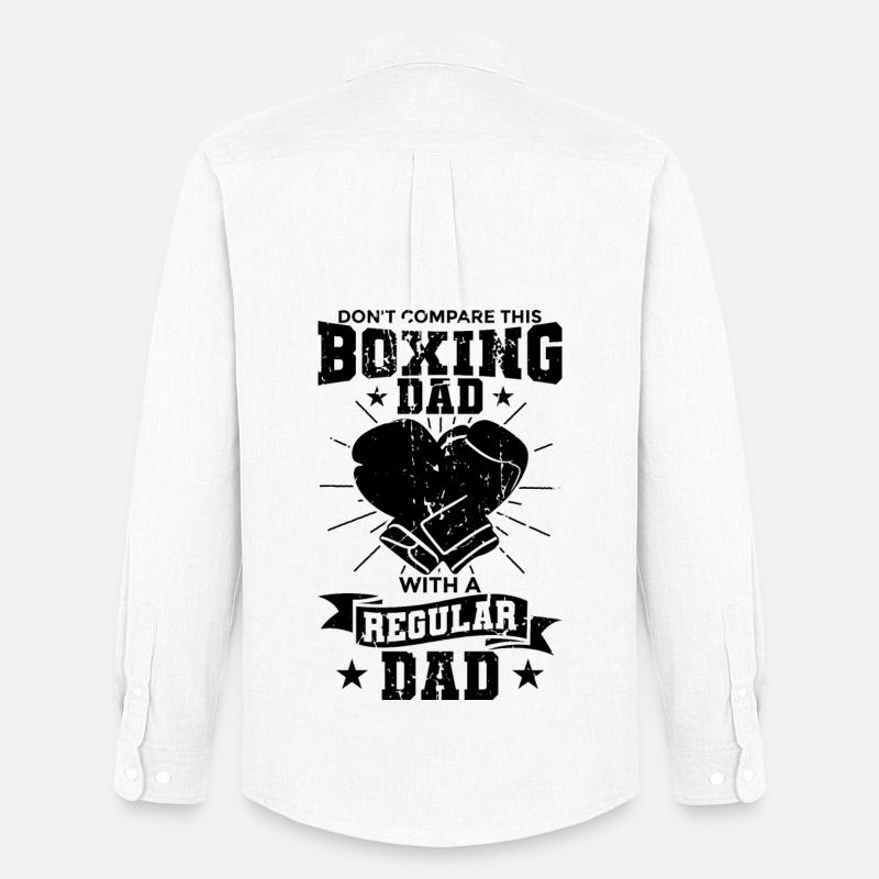 Boxer Vater - Männer Oxford Hemd von Stanley/Stella - Weiß