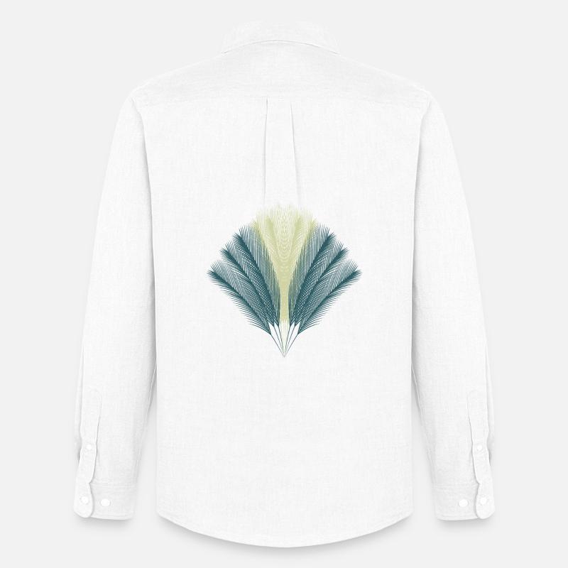 Feder-Fächer - Männer Oxford Hemd von Stanley/Stella - Weiß