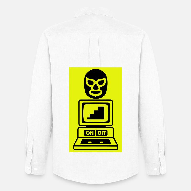 Computercult - Männer Oxford Hemd von Stanley/Stella - Weiß