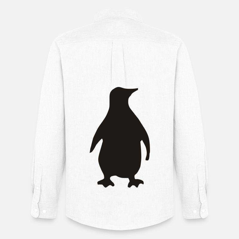Pinguin - Männer Oxford Hemd von Stanley/Stella - Weiß