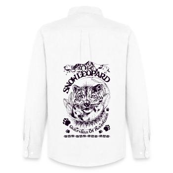 SNOW LEOPARD - Men's Oxford Shirt by Stanley/Stella - white - Back - AI Model Male 185 dark (185cm)