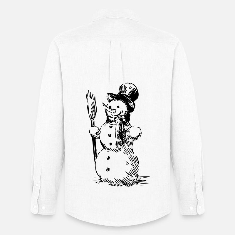 Schneemann - Männer Oxford Hemd von Stanley/Stella - Weiß