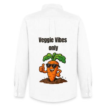 Veggie Vibes Carotte avec style Illustrations de légumes - Chemise Oxford homme Stanley/Stella - blanc - Dos - AI Model Male 185 dark (185cm)