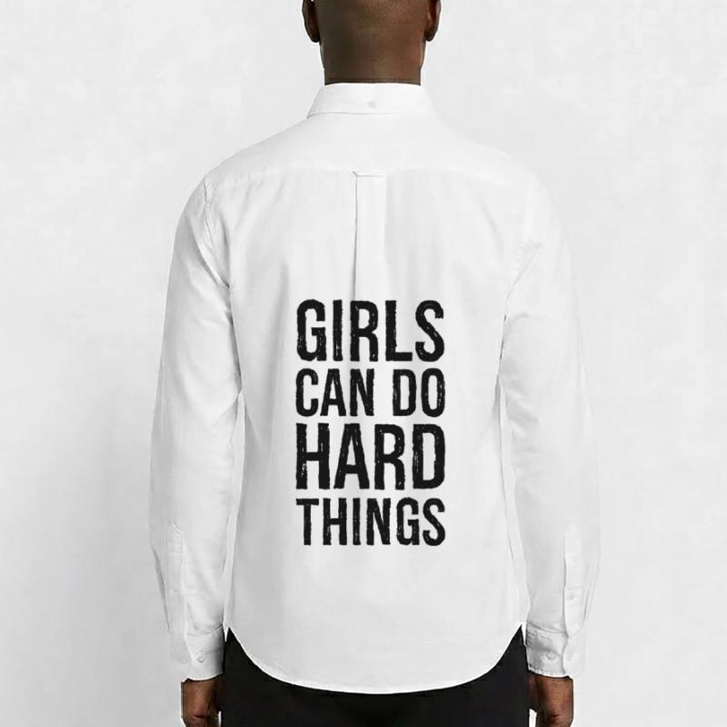 Mädchen können harte Dinge tun Männer Oxford Hemd von Stanley/Stella