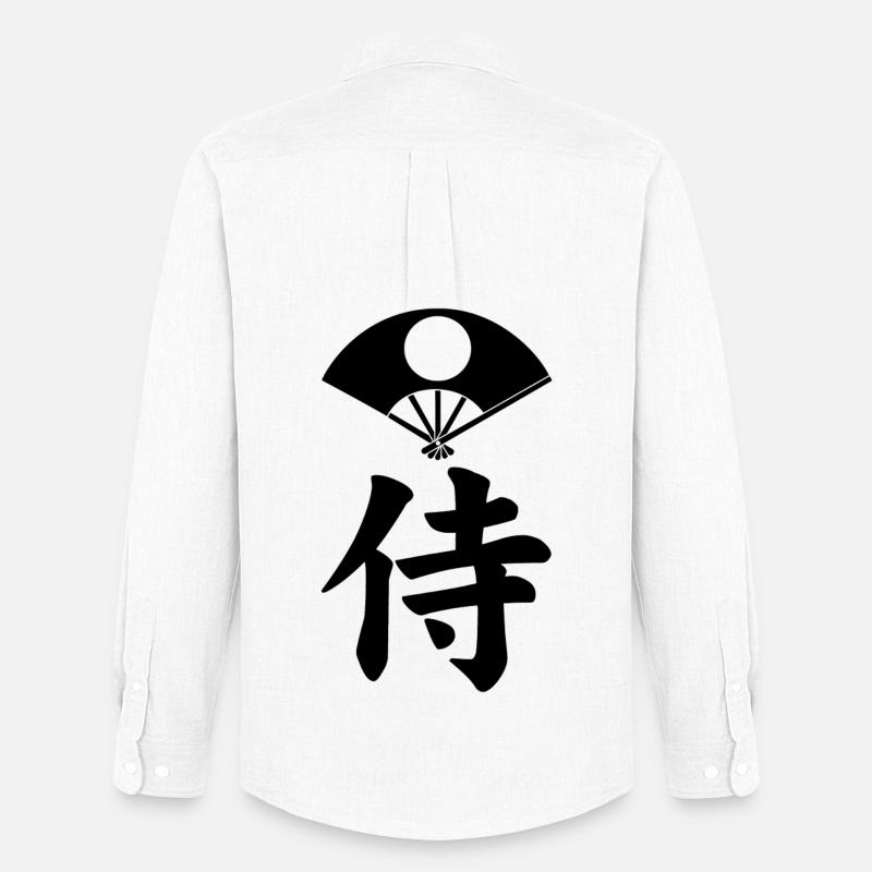 Samurai-Emblem des Satake-Clans (schwarz) - Männer Oxford Hemd von Stanley/Stella - Weiß