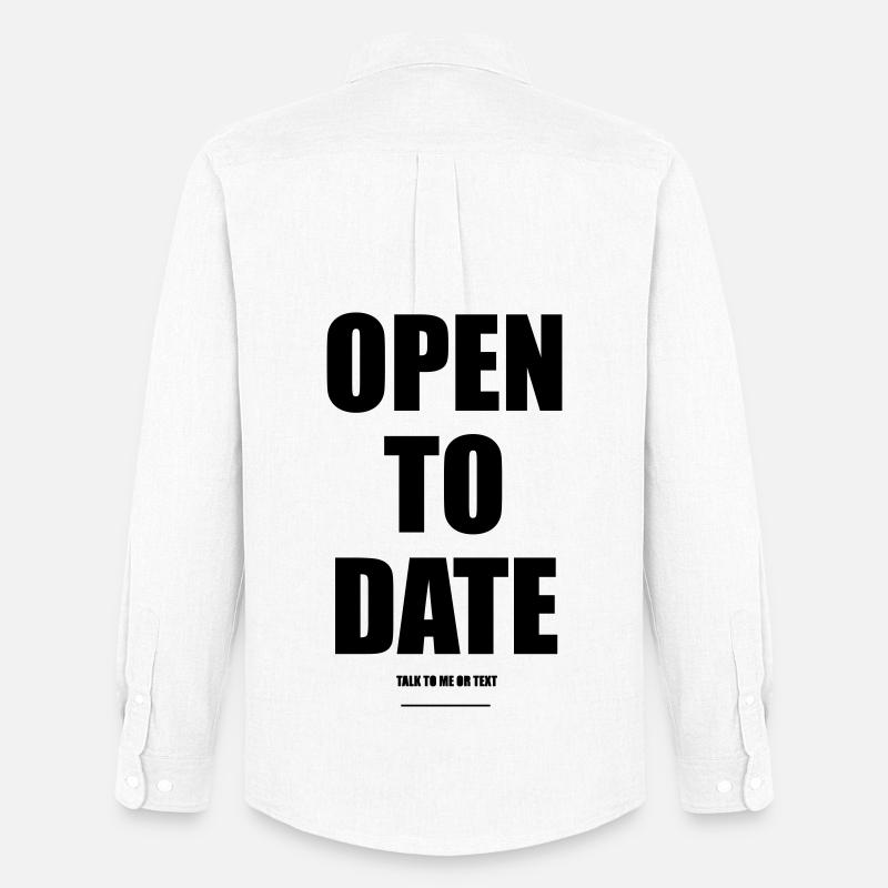 Open To Date – Wear Words - Männer Oxford Hemd von Stanley/Stella - Weiß