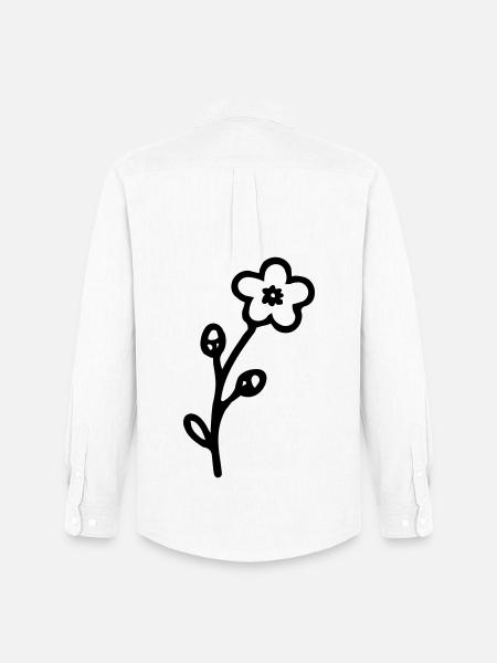 Blume 3 - Männer Oxford Hemd von Stanley/Stella - Weiß