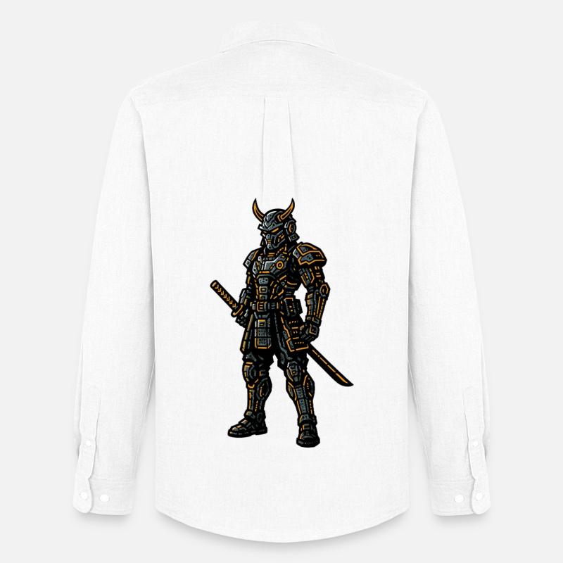 Cyberpunk Samurai - Männer Oxford Hemd von Stanley/Stella - Weiß