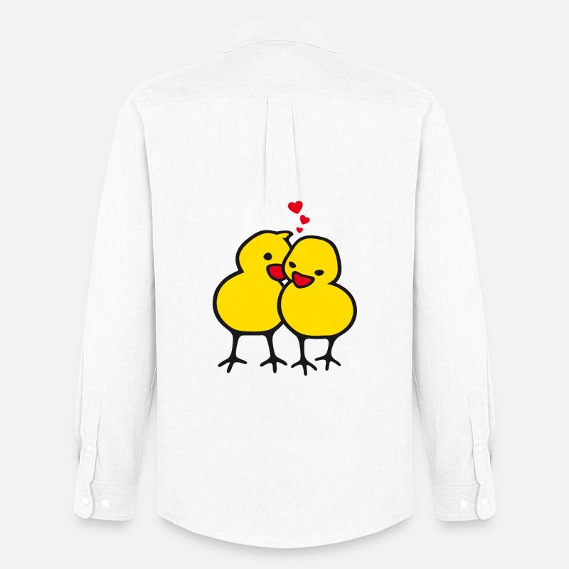 Chicks in Love (b) - Männer Oxford Hemd von Stanley/Stella - Weiß