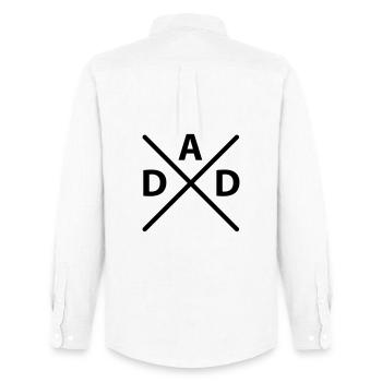 Dad Cross - Men's Oxford Shirt by Stanley/Stella - white - Back - AI Model Male 185 dark (185cm)