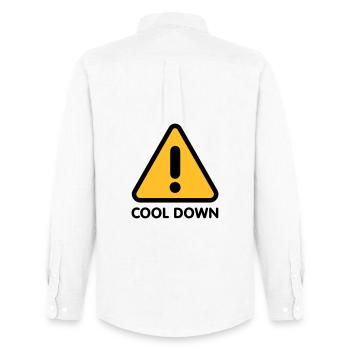Cool down - Männer Oxford Hemd von Stanley/Stella - Weiß - Hinten - AI Model Male 185 dark (185cm)