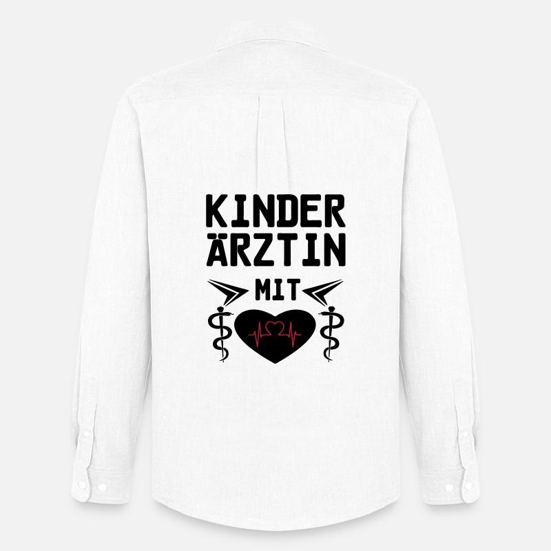 Kinderärztin mit Herz Geschenk - Männer Oxford Hemd von Stanley/Stella - Weiß