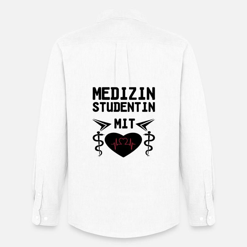 Medizinstudentin mit Herz Geschenk - Männer Oxford Hemd von Stanley/Stella - Weiß