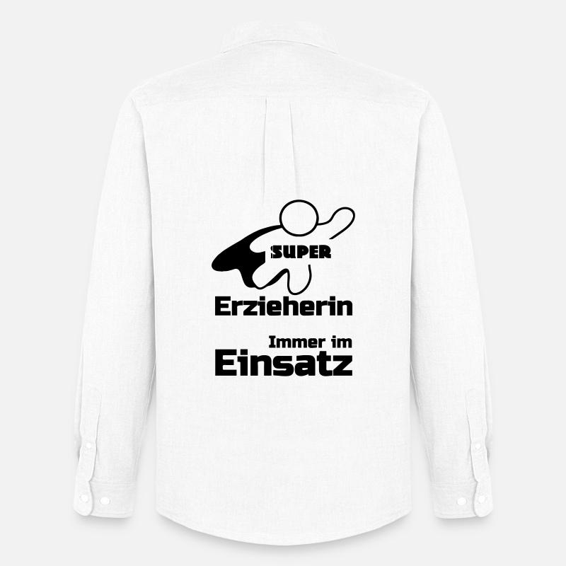 Super Erzieherin Geschenk - Männer Oxford Hemd von Stanley/Stella - Weiß