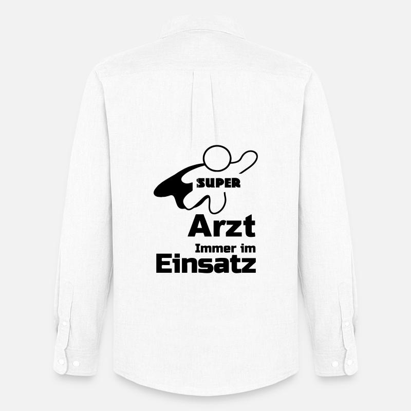 Super Arzt Geschenk - Männer Oxford Hemd von Stanley/Stella - Weiß