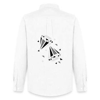 Two diamonds - Men's Oxford Shirt by Stanley/Stella - white - Back - AI Model Male 185 dark (185cm)